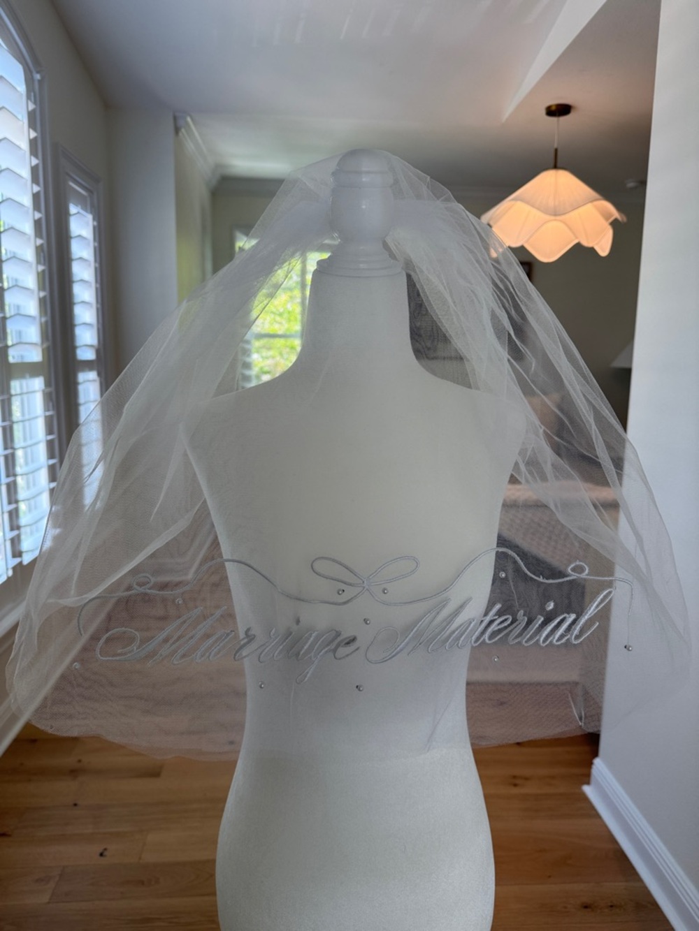 Marriage Material bridal party veil